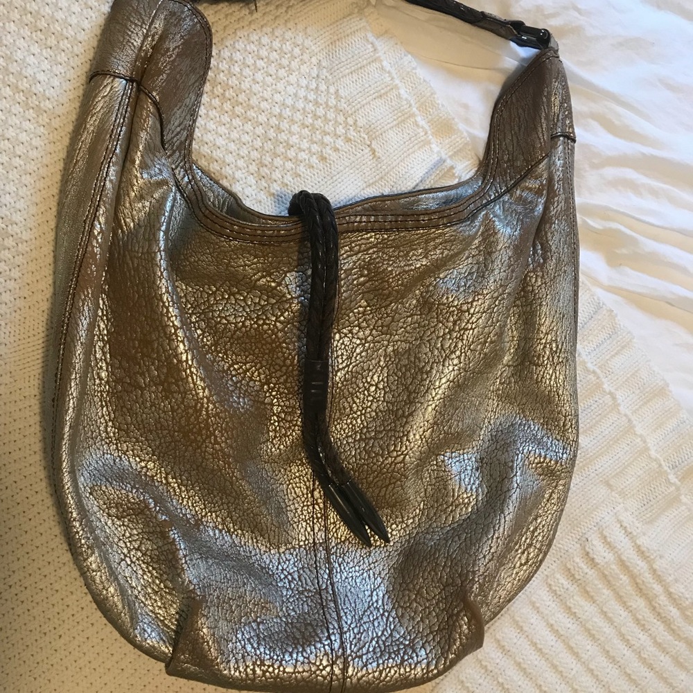 Large Kenneth Cole Metallic Hobo Bag